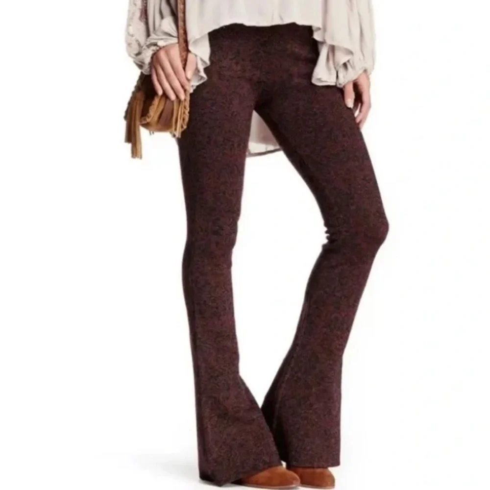Free People‎ Flare Pant Wide Leg Metallic